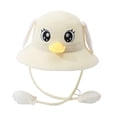 thumbnail image 2 of Sombrero ligero con orejas móviles para niños, ideal para playa, fiestas y primavera. Blanco lechoso, 2 of 9