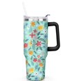 thumbnail image 2 of Boho Flowers 40 OZ Tumbler Cup with Lid and Straw Gifts for Mom Friend Sister Grandma, 2 of 7