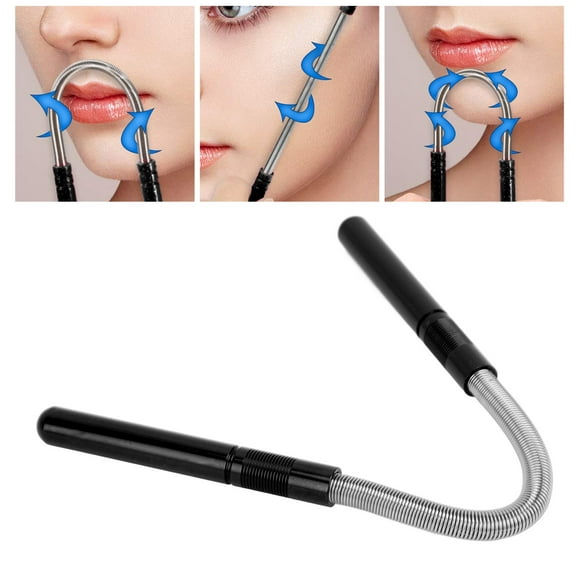 OTVIAP Facial Hair Remover Stainless Steel Beauty Spring Threading Tool Facial Hair Makeup,Spring Bend Epilator