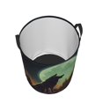 thumbnail image 3 of PAYOHTO Foldable Laundry Room Hamper Bucket Waterproof Bathroom Basket for College Student Living Room Storage Pillows Blankets The Wolf under The Moon, 3 of 8