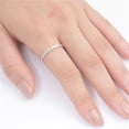 thumbnail image 4 of Women's Heart Love Band Promise Ring Solid .925 Sterling Silver Jewelry Female Male Unisex Size 4, 4 of 4