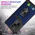 thumbnail image 5 of Kickstand Case for Samsung Galaxy S22 Ultra, Slide Camera Cover Heavy Duty Armor Style Case with Rotate Ring Stand & Card Holder Slot, Support Car Magnetic Mount, Shockproof Wallet Cover, 5 of 5