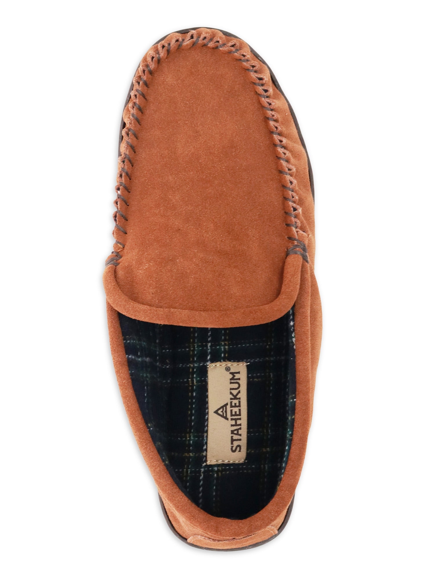 Staheekum Mens Trapper Flannel Slipper, Wheat, 8