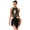 Black, variant on Sholeno Womens Ballroom Latin Salsa Dance Dress Halter Neck Sleeveless Backless Fringe Bodysuit Hot Pink XL