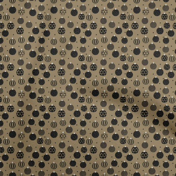 oneOone Cotton Cambric Brown Fabric Christmas Sewing Material Print Fabric By The Yard 42 Inch Wide