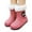 Pink, variant on Hwmodou Toddler Rain Boots Boys Girls Winter Fleeced Easy On Waterproof Outdoor Cartoon Rain Boot Textured Soles Non Light Comfort Rain Shoes Primary School Students