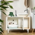 bathroom sink cabinet with Cat Litter Box enclosure, Hidden Litter Pet ...
