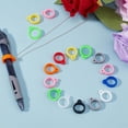 thumbnail image 4 of 1 caja de 70 anillos de silicona antipérdida de 10 colores, 13 mm de diámetro interior, a prueba de pérdidas, ajustables, para collar, banda, colgante., 4 of 9