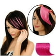 thumbnail image 1 of JUNWELL Colorful Fringe Hair Piece Seamless Fringe Clip In Hair Bangs Hairpiece Clip In Hair Extensions Fake Bangs Hair Style Accessory pink, 1 of 5