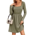 thumbnail image 3 of Zeagoo Women Dresses Spring Fall Sweater Dress Long Sleeve Casual Knit Dresses with Pockets, 3 of 6