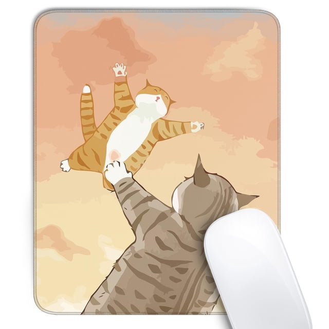 Mouse Pad XSXXSC con diseño de gato 26 x 21 cm antideslizante