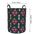 thumbnail image 2 of DouZhe Waterproof Collapsible Large Laundry Baskets, Southwestern Ethnic Decoration Style Prints Circular Hamper with Handles, 2 of 6