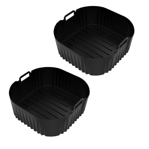 Pack of 2 Air Fryers Pad Air Fryers Basket Square Shape Multifunctional Silicone Cooking Tool for Busy Professional