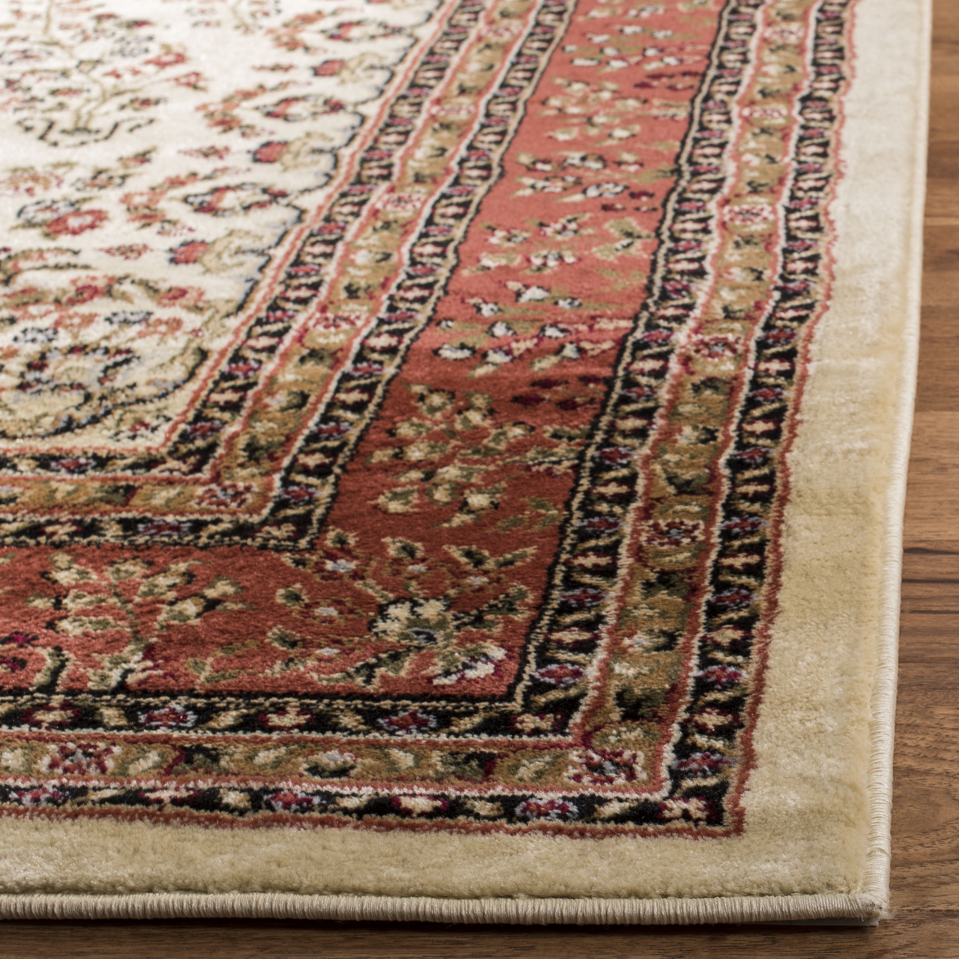 Safavieh Lyndhurst Isadora Floral Area Rug, Ivory/Rust, 4' x 4' Square