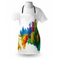 thumbnail image 4 of Colorful Apron, Composition of Art of Rainbow Ink Mixing Irregular Shapes Flowing in Air, Unisex Kitchen Bib with Adjustable Neck for Cooking Gardening, Adult Size, Multicolor, by Ambesonne, 4 of 4