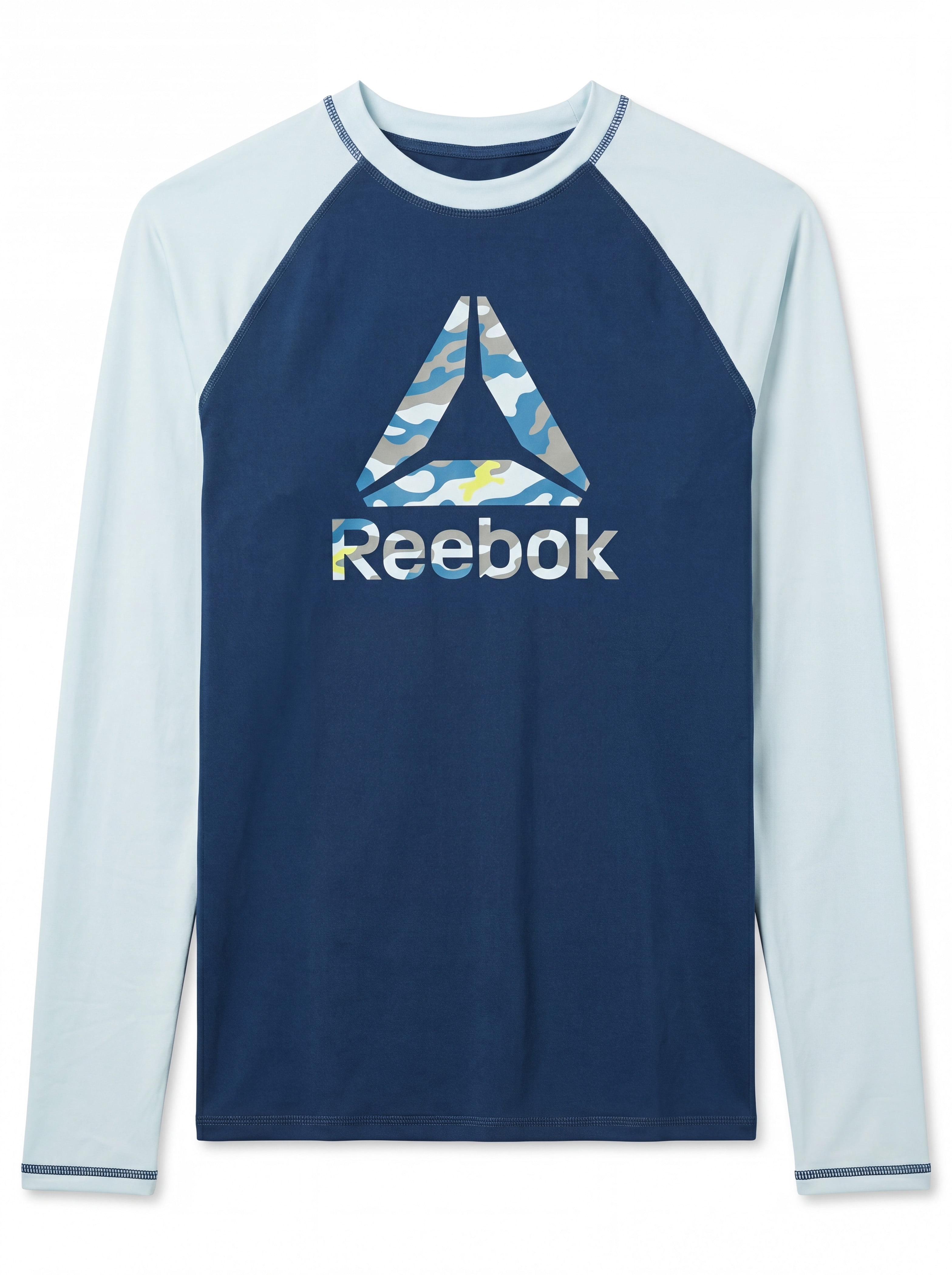 Reebok Boys Long Sleeve Rashguard with UPF 50+ Protection, Sizes 4-18