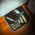 thumbnail image 5 of Creepy Co. Halloween Trick is to Stay Alive Rug Michael Myers 38x34 Horror Movie Film Carpenter, 5 of 5