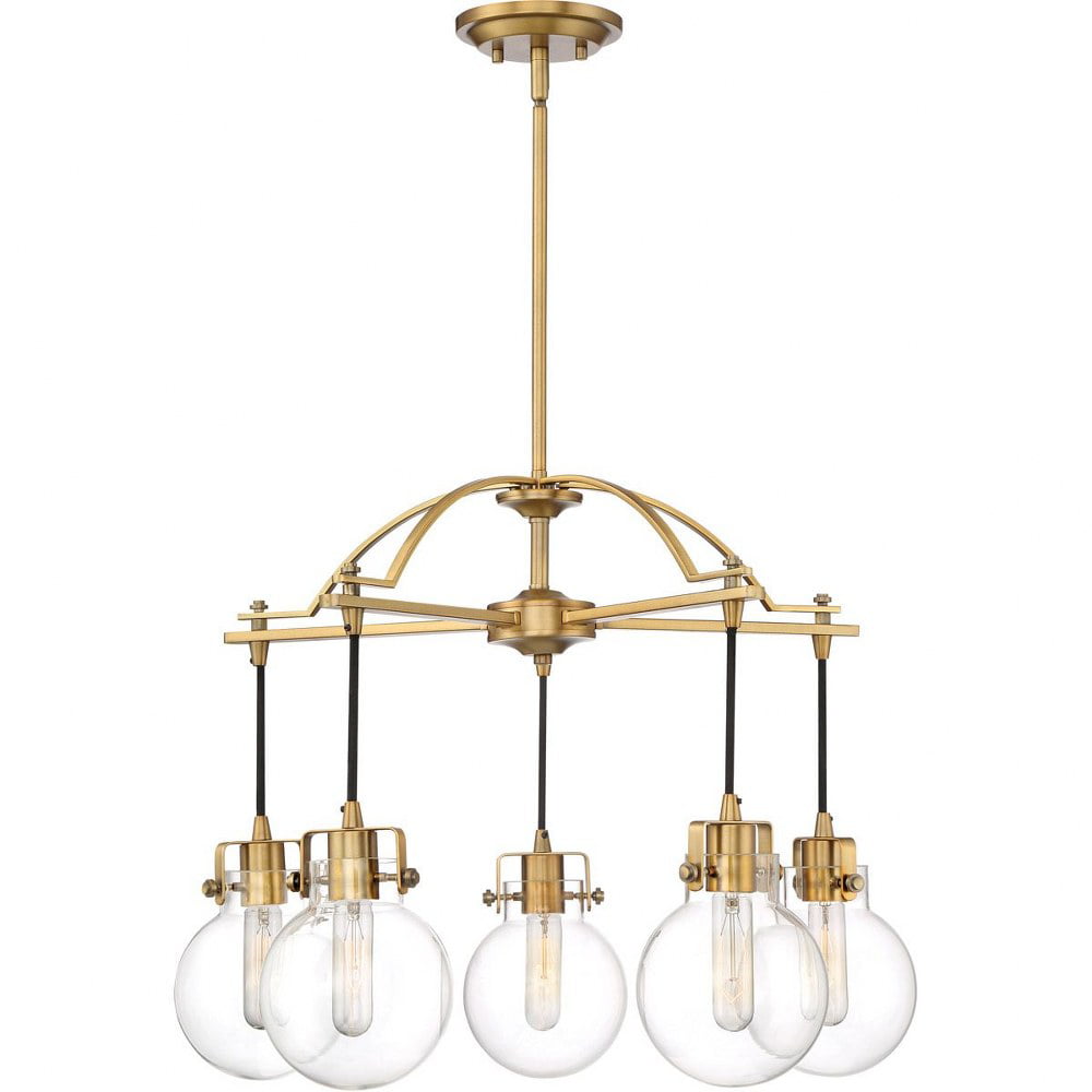 Details about   5Light E12 Polished Brass Interior Chandelier Clear Glass Hardwired Steel 