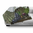 thumbnail image 3 of Wine Soft Flannel Fleece Throw Blanket, Landscape with Views of Vineyards Grapes Leaves Drink Cask Agriculture Field Farm, Cozy Plush for Indoor and Outdoor Use, 50" x 70", Multicolor, by Ambesonne, 3 of 6