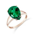 thumbnail image 2 of Galaxy Gold 3 Carats 14K Solid Rose Gold Brilliant Pear Cut Emerald Solitaire Ring with Genuine Vibrant Emerald Anniversary Engagement Promise for Her Him Unisex (7.5), 2 of 3