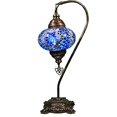 thumbnail image 1 of KusKuus Swan Neck Table Lamp Handmade 14" Turkish Moroccan Style Mosaic Bedside Night Lamp SNC5, 1 of 1