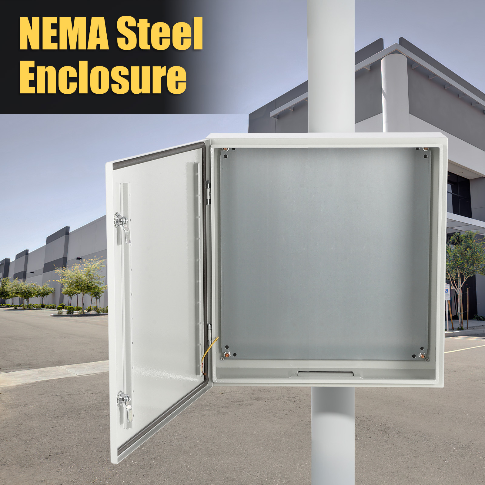 10-Gauge Steel Electrical Panel Box 24x16x10 Inch - 1.5mm Wall Thickness, Waterproof Metal Breaker Box for Indoor/Outdoor Use, UL Listed Electric Enclosure for Wiring Management