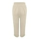 thumbnail image 4 of WILLBEST Pantalones Casuales para Mujer: Pantalones Holgados de Lino de Color Liso con Cintura Elástica para Un Estilo Sencillo y Cómodo. Mediana, 4 of 4