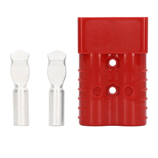 Conector de enchufe SH350 de 350 A y 600 V, kit de conector rápido de batería de alta corriente bipolar para coche, solar, caravana, barco, carretilla elevadora, color rojo