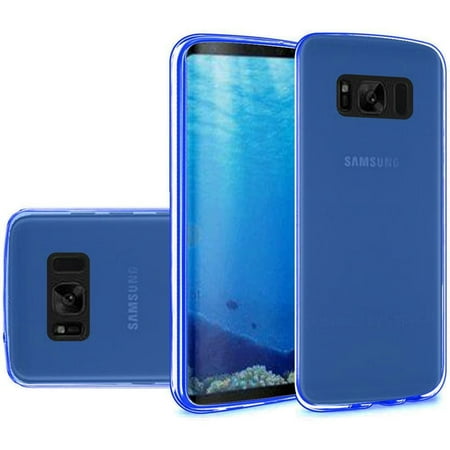 Dark Blue Crystal - For Samsung S8 Crystal Transparent TPU - Dark Blue