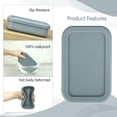 thumbnail image 2 of Large Travel Soap Case Leak Proof, Silicone Shampoo Bar Holder, Container with Draining Layer, Slip-Resistant Portable Holder for Shower, Bathroom, Gym, Camping(Cement Gray), 2 of 3