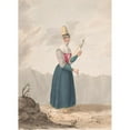 thumbnail image 2 of Alfred Diston 18x24 Black Ornate Framed Double Matted Museum Art Print Titled: Girl from Hierro (1828), 2 of 5