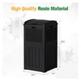 thumbnail image 6 of 30 Gallon Trash Can, Resin Outdoor Garbage Can with Lid, Waterproof Hideaway Patio Waste Bins for Outside Use (Black), 6 of 7