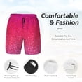 thumbnail image 3 of Balery Light Purple Glitter Bañador para hombre, shorts de playa de secado rápido con entrepierna y forro de compresión-3X-Large, 3 of 6