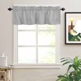 thumbnail image 2 of Vintage Linen Valances for Windows Pastoral Grey Linen Texture Farmhouse Rod Pocket Curtain Valance Window Treatment Short Curtains for Kitchen Living Room, 54"x18", 2 of 5