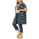 thumbnail image 1 of Women's Plus Size Cardigan Open Front Tye dye Stripe Kimono Cardigans Gray 3X, 1 of 7