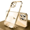 thumbnail image 2 of de silicona suave de lujo para Funda iPhone 14 13 12 11 Pro Max mini XR X XS marco cuadrado chapado a prueba de golpes Cámara protectora transparente TPU, 2 of 4