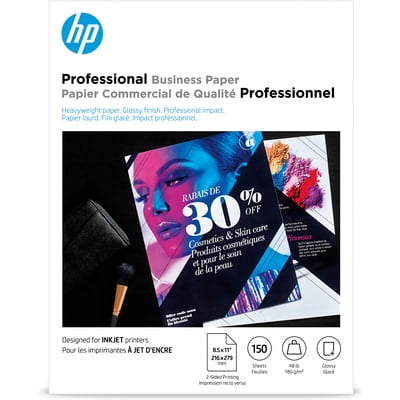 Scenario vriendelijk Interpersoonlijk HP Professional Multi-use Glossy FSC Paper 180 gsm-150 sht/Letter/8.5 x 11  in - Walmart.com