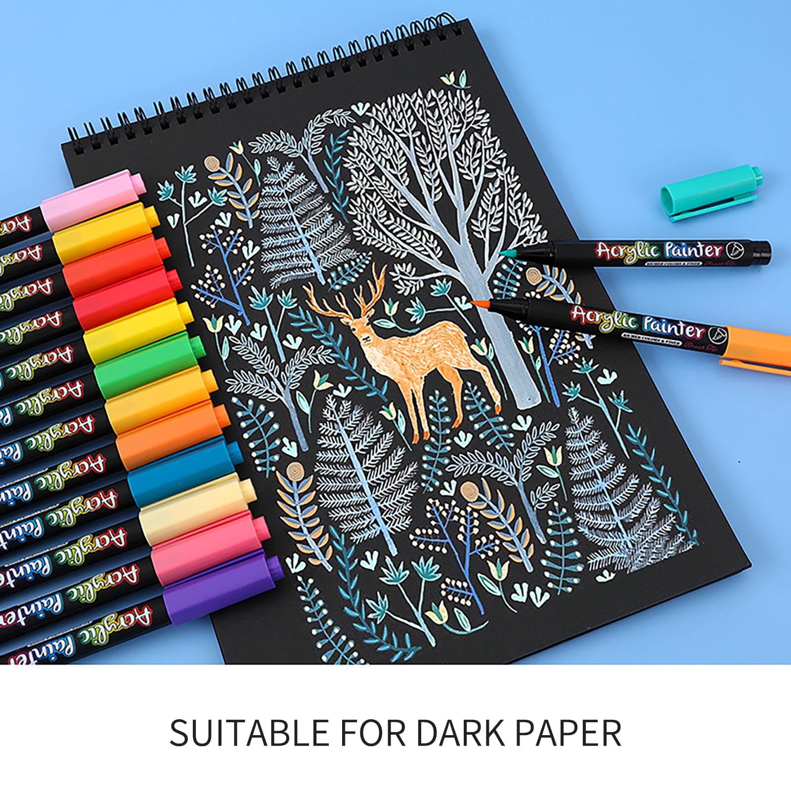 12Color 7100 Soft Acrylic Water Marker Hand Drawn Graffiti Hand Account Marker10Ml