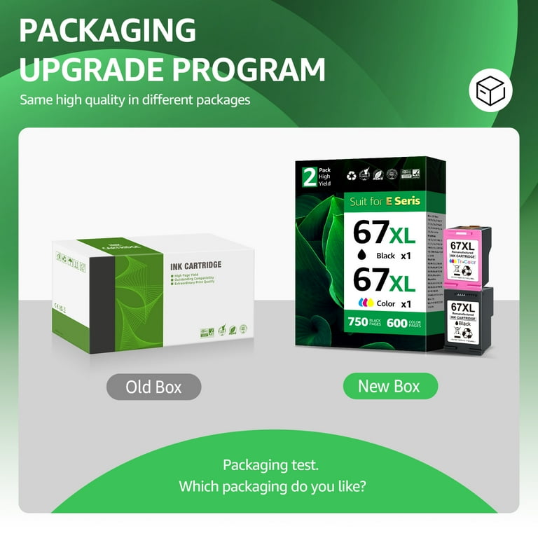 Cartucce D'inchiostro 67XL Nere Di Ricambio Per Stampanti HP - Foto 9