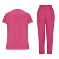 thumbnail image 3 of Hanen Scrub Sets for Woman Scrubs Medical Uniform Women and Men Scrubs Set Medical Stretch V Neck Scrubs Top with Pockets and Scrub Bottoms, 3 of 8