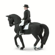 Safari Ltd. Holsteiner and Rider James Figurine Set - Realistic 4.75 Horse with 3 Rider Figure - Educational Toy for Boys, Girls, Kids Ages 3+
