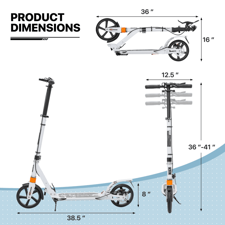 MADOG Kids Scooter, Lightweight & Foldable with Adjustable Height