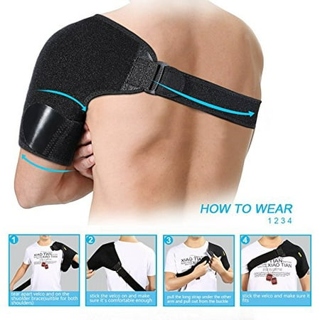 HURRISE Shoulder Brace, Hot Cold Therapy for Rotator Cuff Mesh Bag for Hot Cold