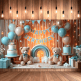 thumbnail image 7 of Teddy Bear Party Decoration Happy Birthday Banner Balloon Cake Decor for Kids Celebration Indoor Event, 7 of 7