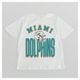 thumbnail image 4 of Women's Gameday Couture  White Miami Dolphins Oversized Classic Fierce Focus T-Shirt, 4 of 4