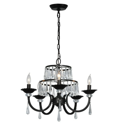 

Art Glass Designs 21.75 Bronze Finish Teardrop Themed Chandelier