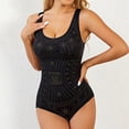 thumbnail image 2 of Women’s Backless Shapewear Bodysuit – Sleeveless Tummy Control Thong Bodysuit Shapewear Snap Bodysuit Tummy Control Butt Lifter Sleeveless Body Shaper Seamless Jumpsuit Black XXL, 2 of 6