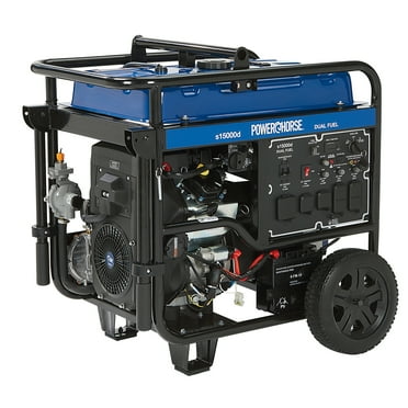 Powerhorse Dual-Fuel Generator,15,000 Surge Watts, 12,000 Rated Watts, CO Shutdown
