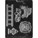 thumbnail image 1 of Insignia De Camión De Bomberos, Sombrero De Escalera Y Molde De Chocolate Para Boca De Incendios, J083, Incluye Instrucciones Para Derretir Y Moldear Chocolate, 1 of 1