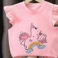 thumbnail image 4 of Toddler Baby Girl Summer Clothes Set Cute Cartoon Letter Printed Flying Sleeve Top Floral Shorts 3M 6M 12M 18M 24M 1T 2T 3T 4T 5T 6T Baby Girls Summer Outfit Two Piece Set, 4 of 5